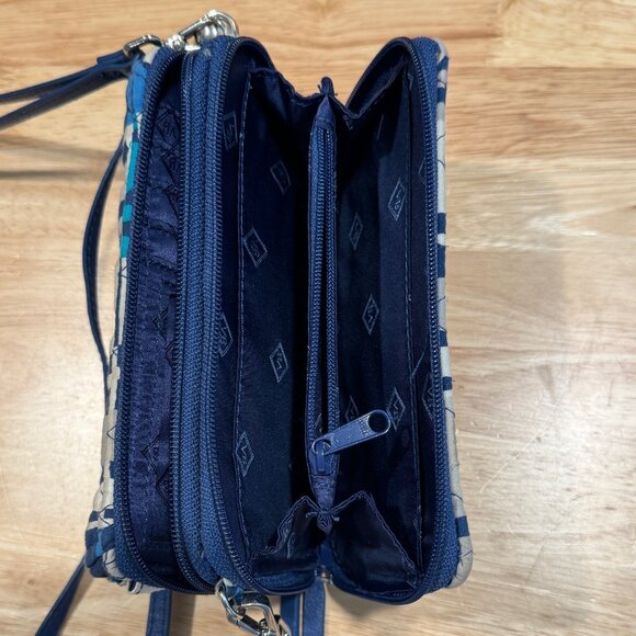 Vera Bradley RFID All in One Crossbody Bag Wallet in Santiago - Picture 12 of 13